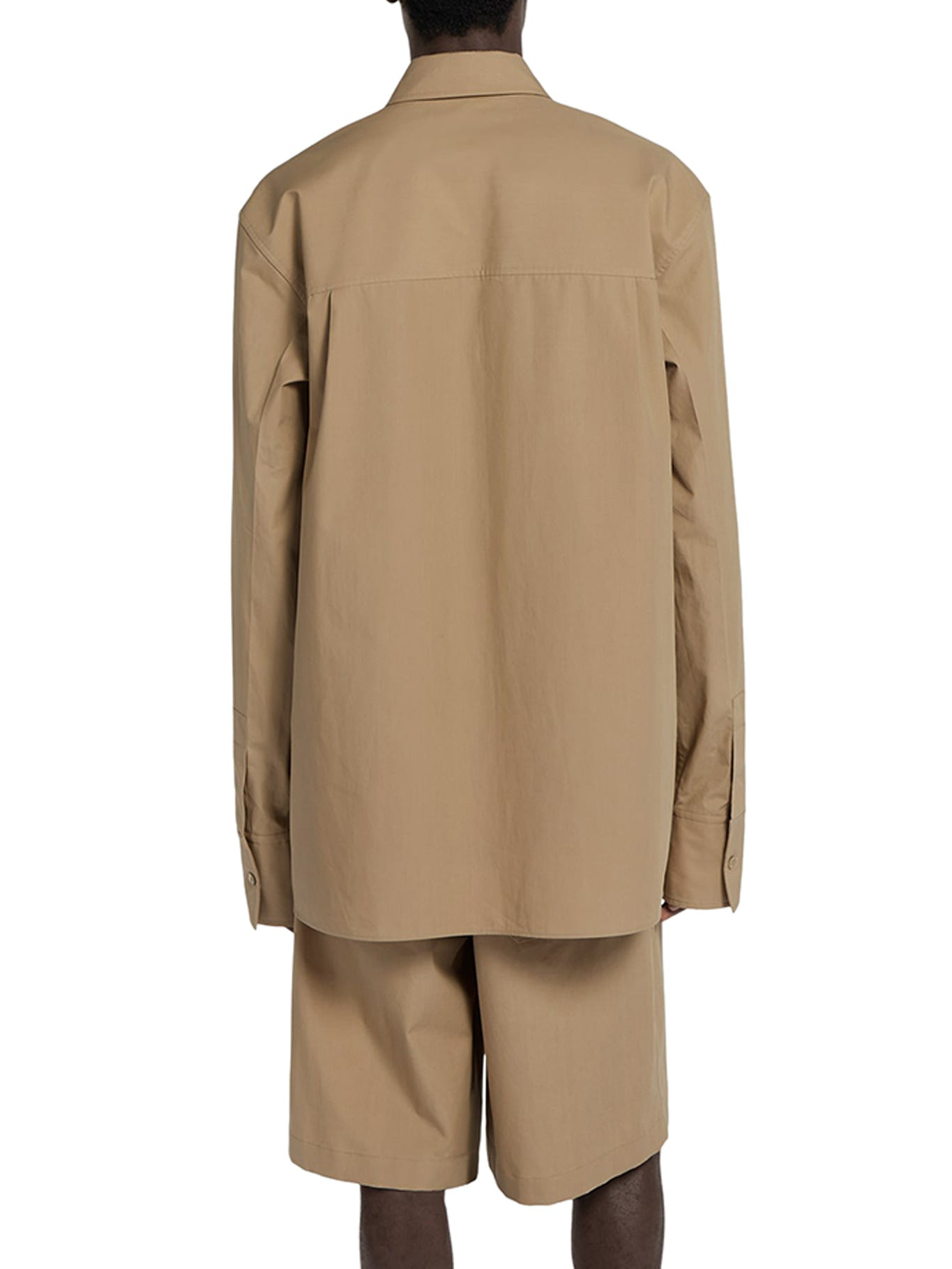 COTTON POPLIN SHIRT WITH EMBOSSED LOGO - 4
