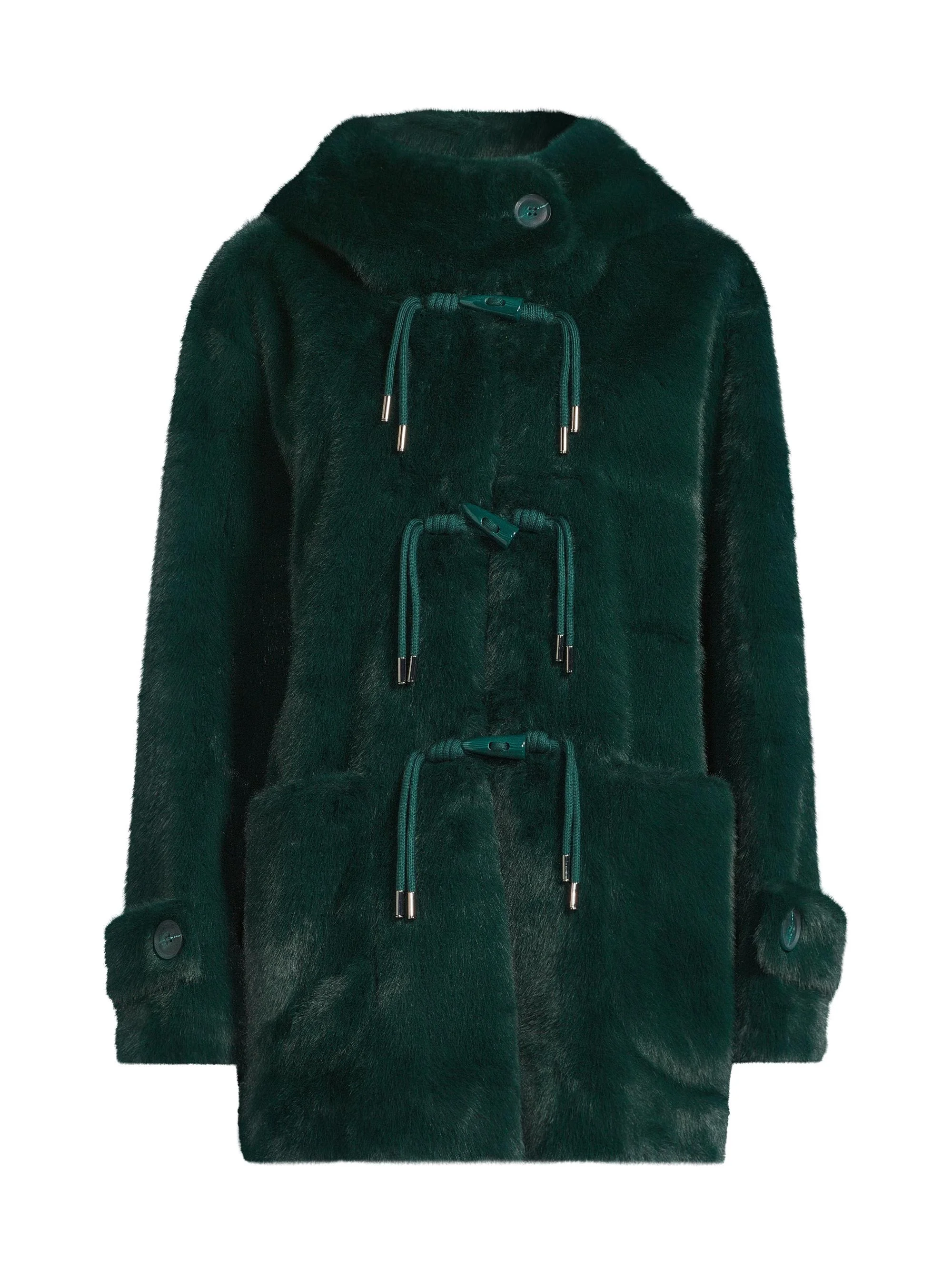 Women's Rosie Faux-Fur Coat - Lagoon - 1