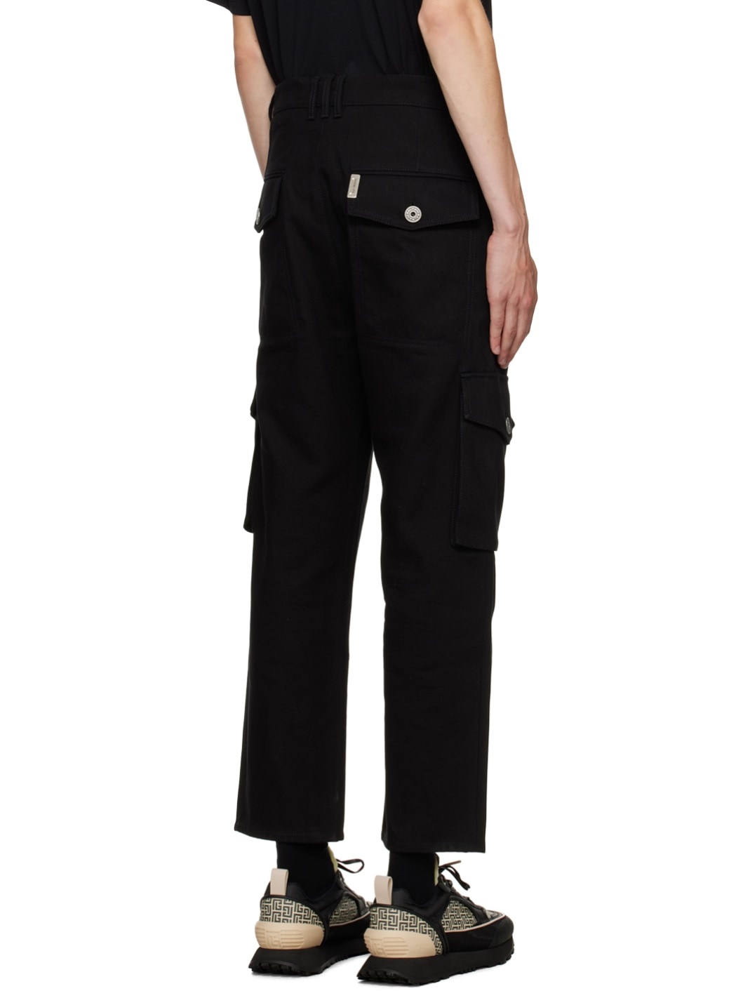 Black Zip Cargo Pants - 3