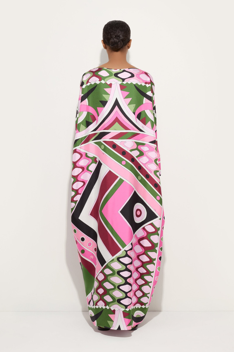 VIVARA PRINT LONG SILK KAFTAN 3