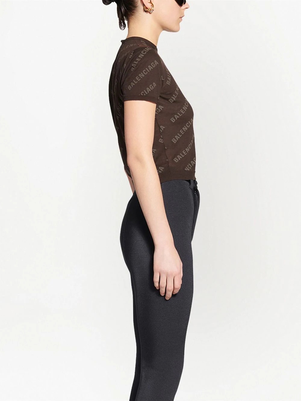 logo-print knitted top - 3