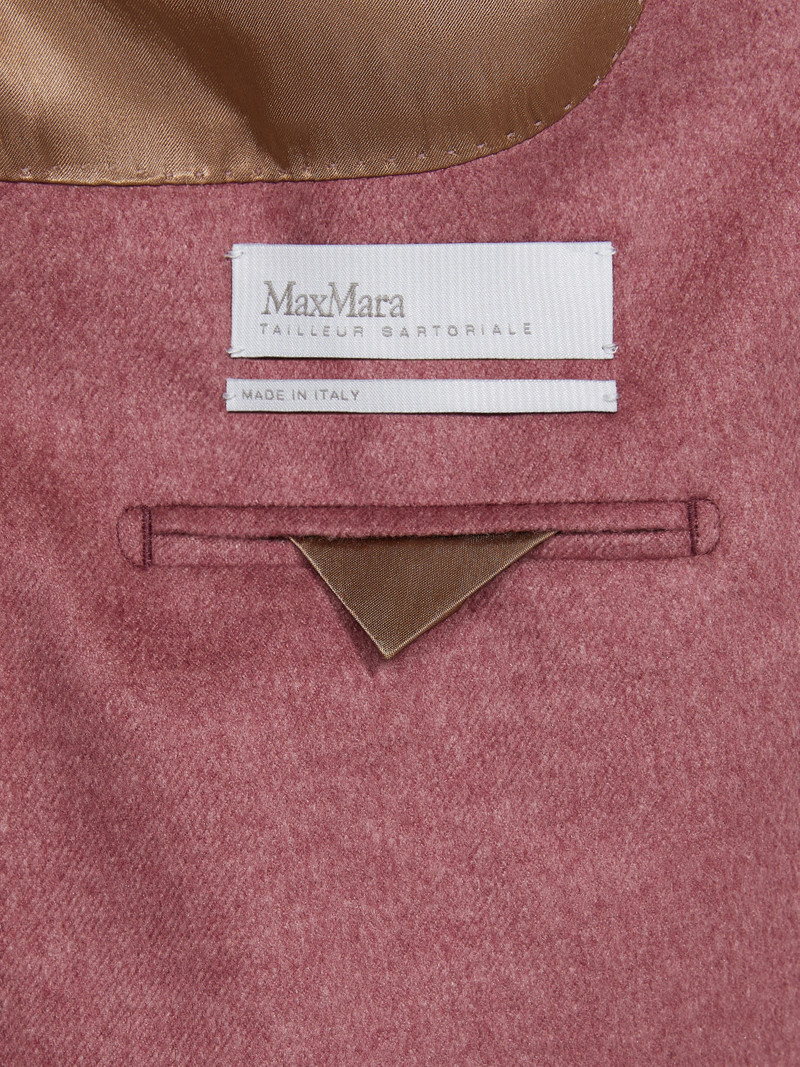 FLASH Double-breasted silk and cashmere blazer - PINK 5