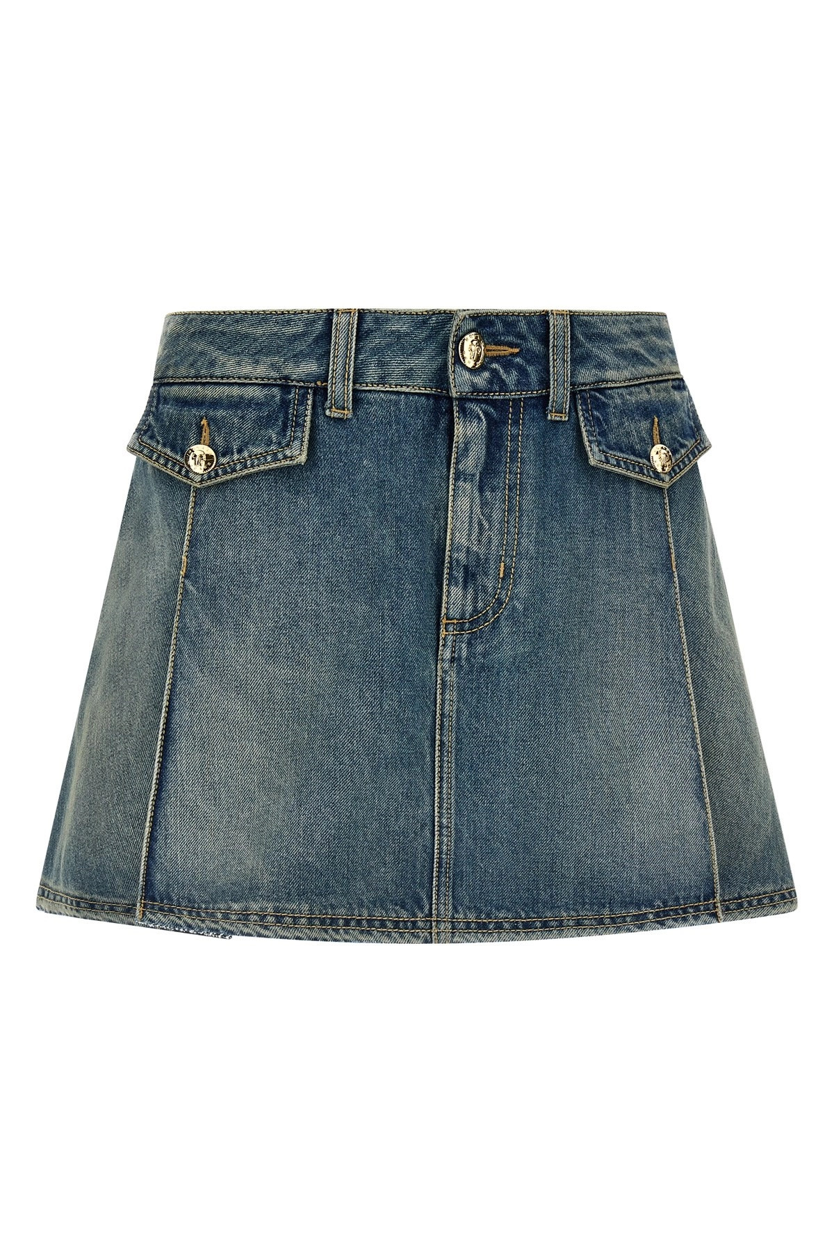 Denim mini skirt - 1