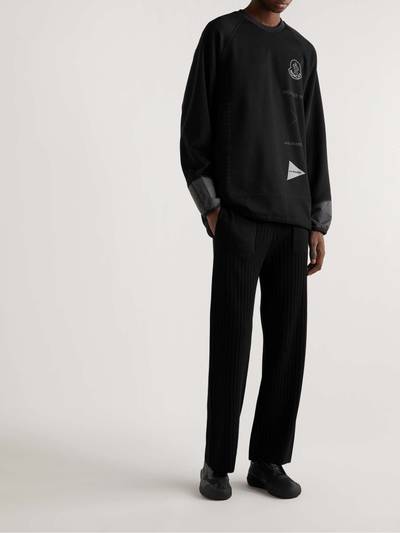 Moncler + And Wander 2 Moncler 1952 Shell-Trimmed Jersey Sweatshirt outlook