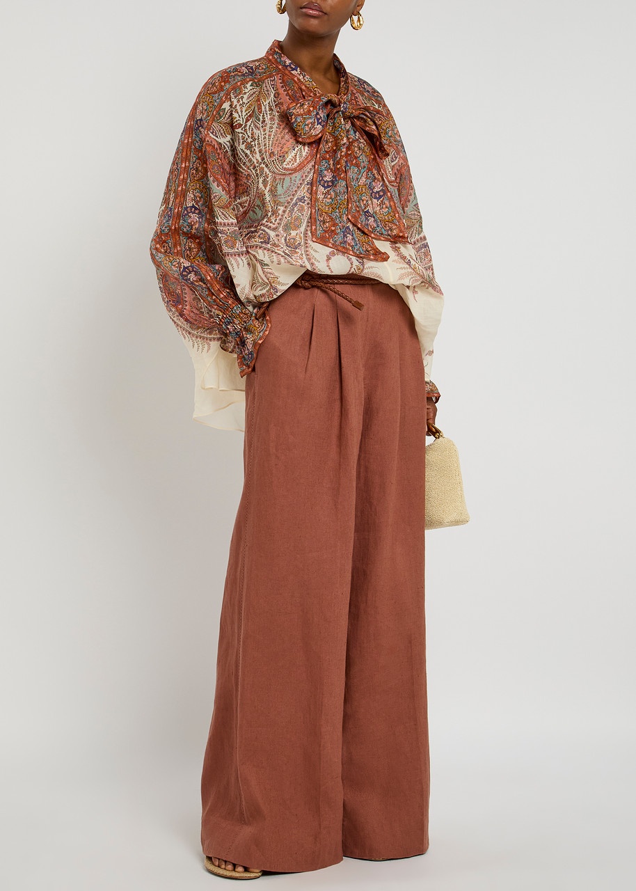 Zimmermann Rhiannon Printed Ramie Blouse - 4