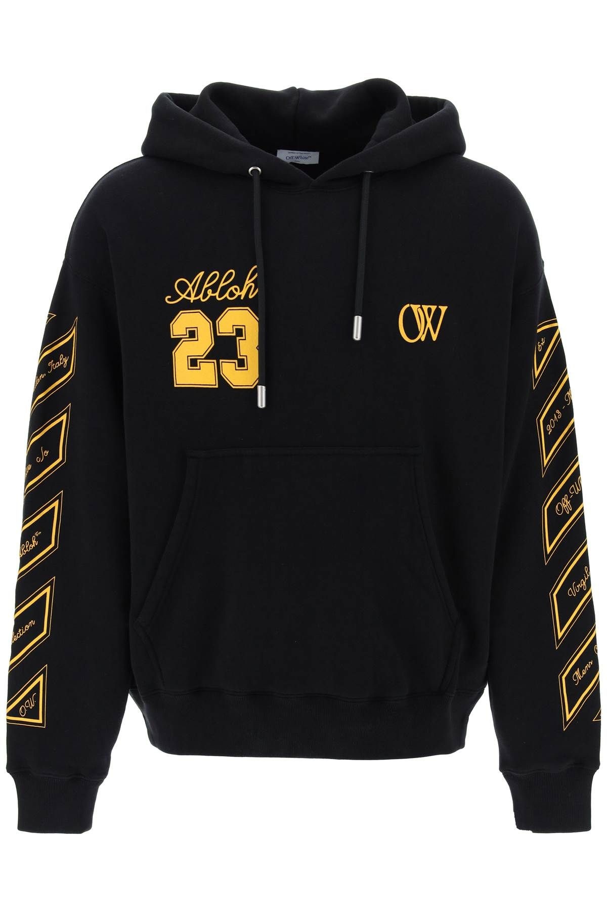 SKATED HOODIE WITH OW 23 LOGO - 1