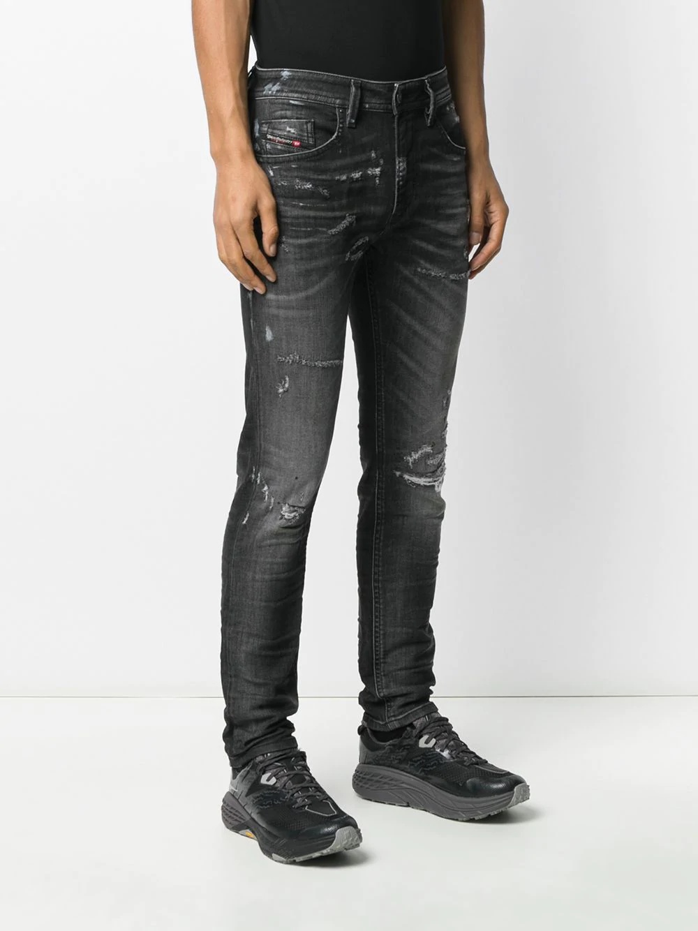 distressed slim-fit jeans - 3