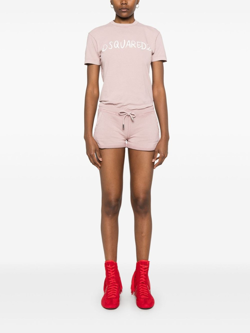 DSQUARED2 logo-print track shorts outlook