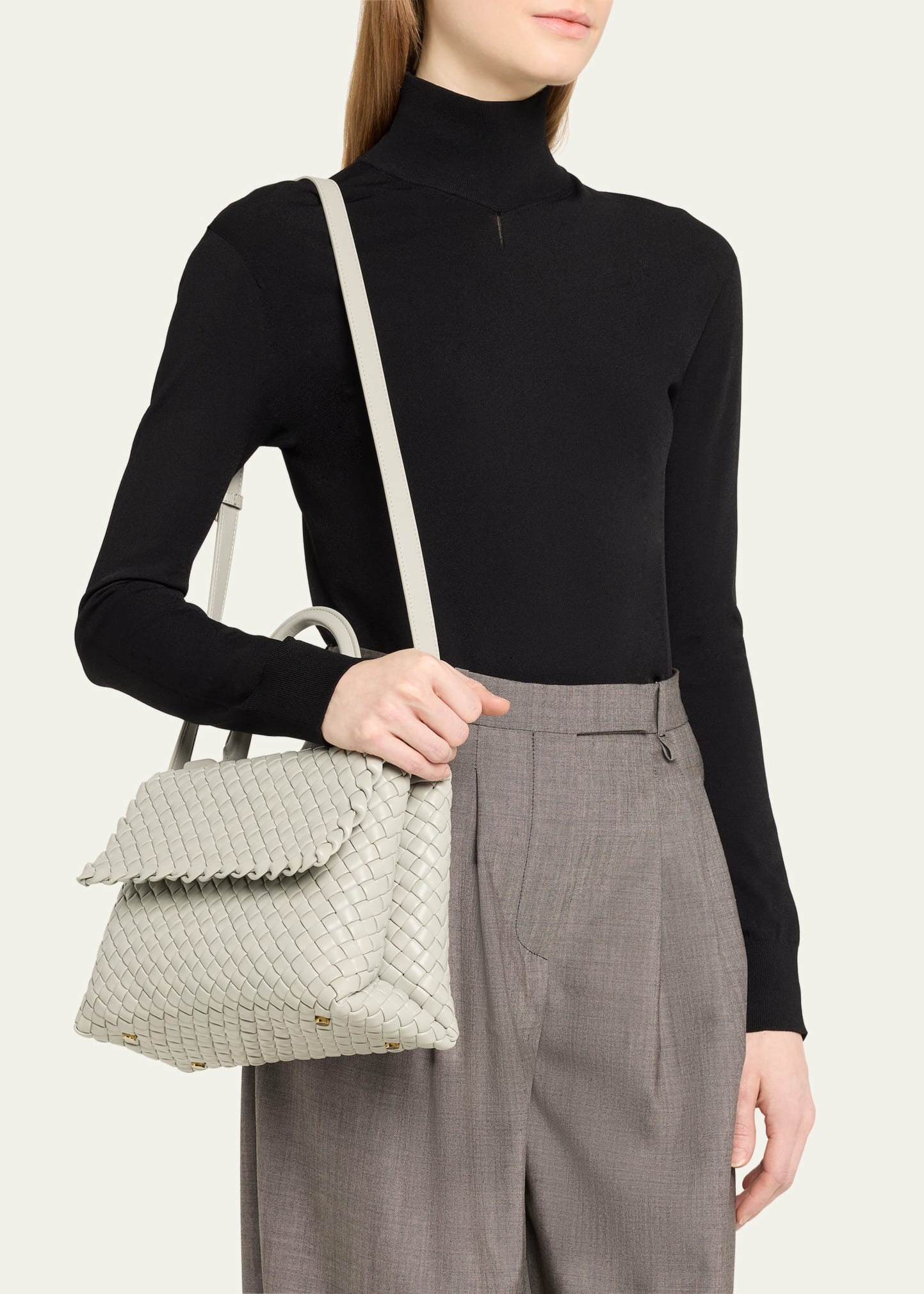 Intreccio Leather Top-Handle Bag - 2