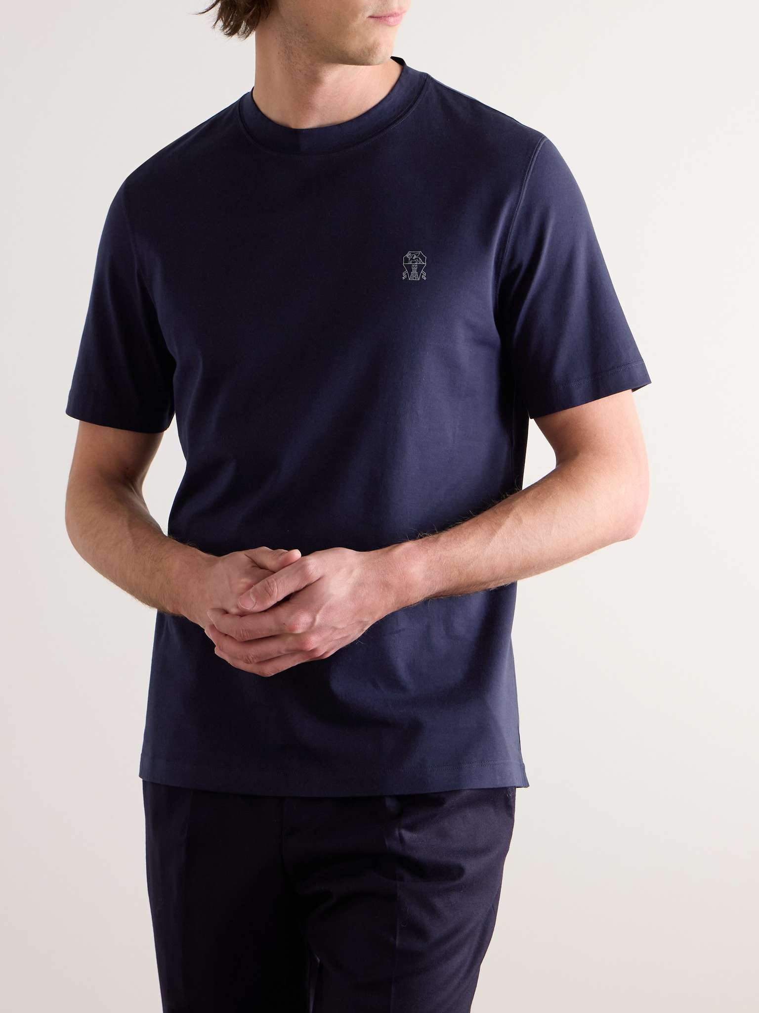 Layered Logo-Print Cotton-Jersey T-Shirt - 3
