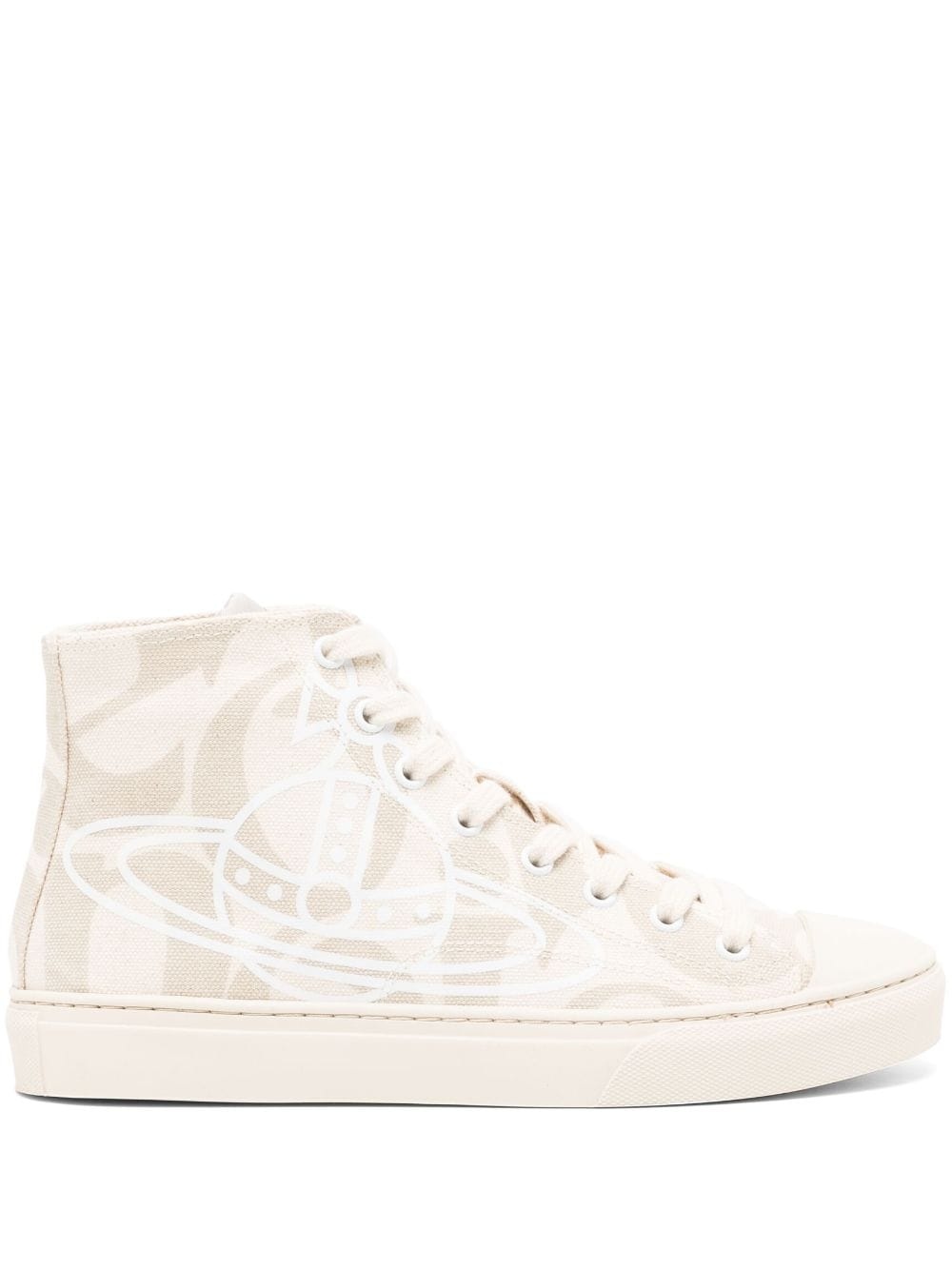 Orb-motif lace-up sneakers - 1