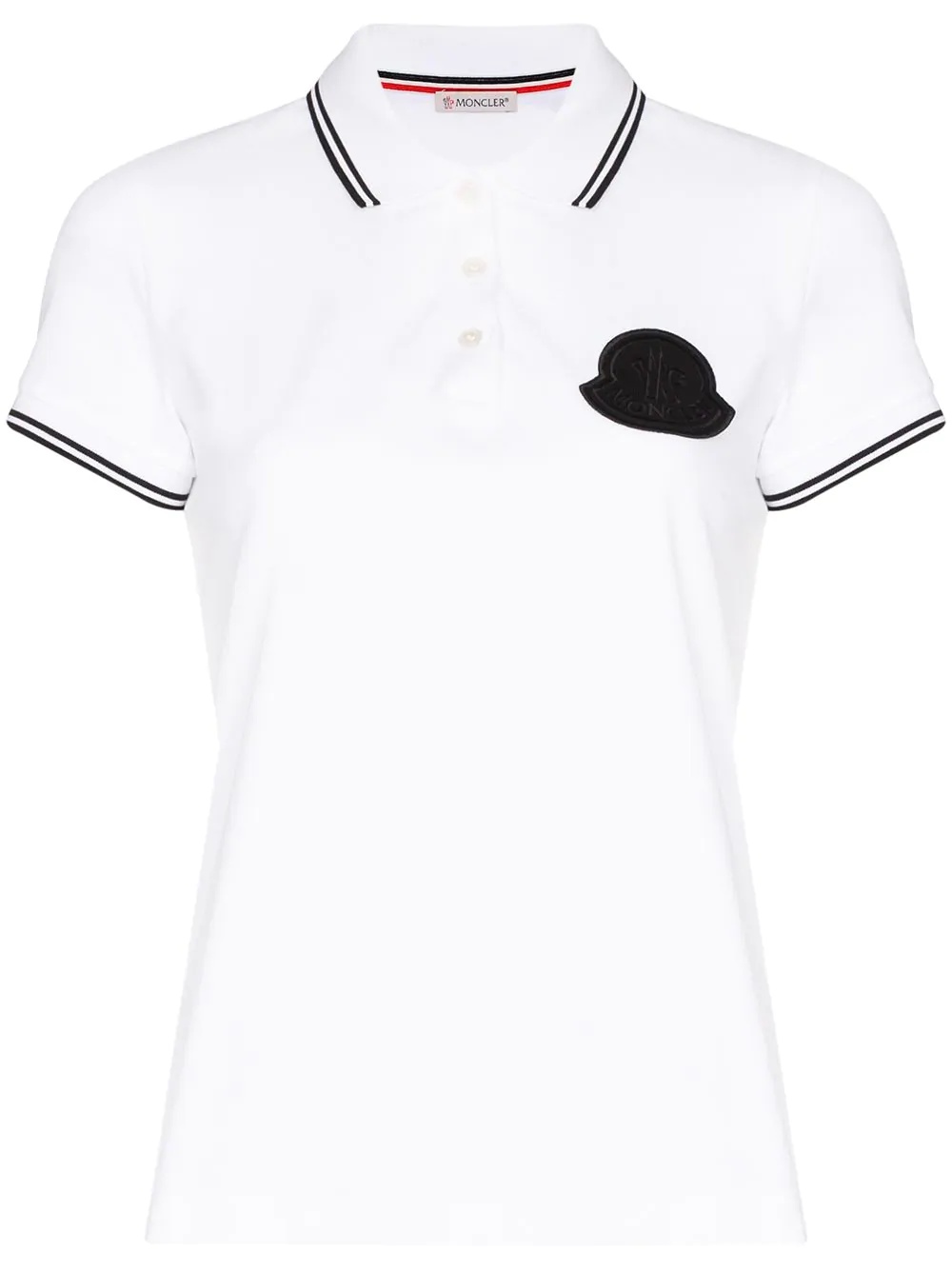 logo-patch polo shirt - 1