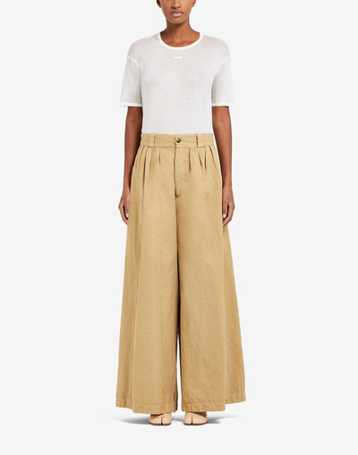 Maison Margiela Wide-leg cotton trousers outlook