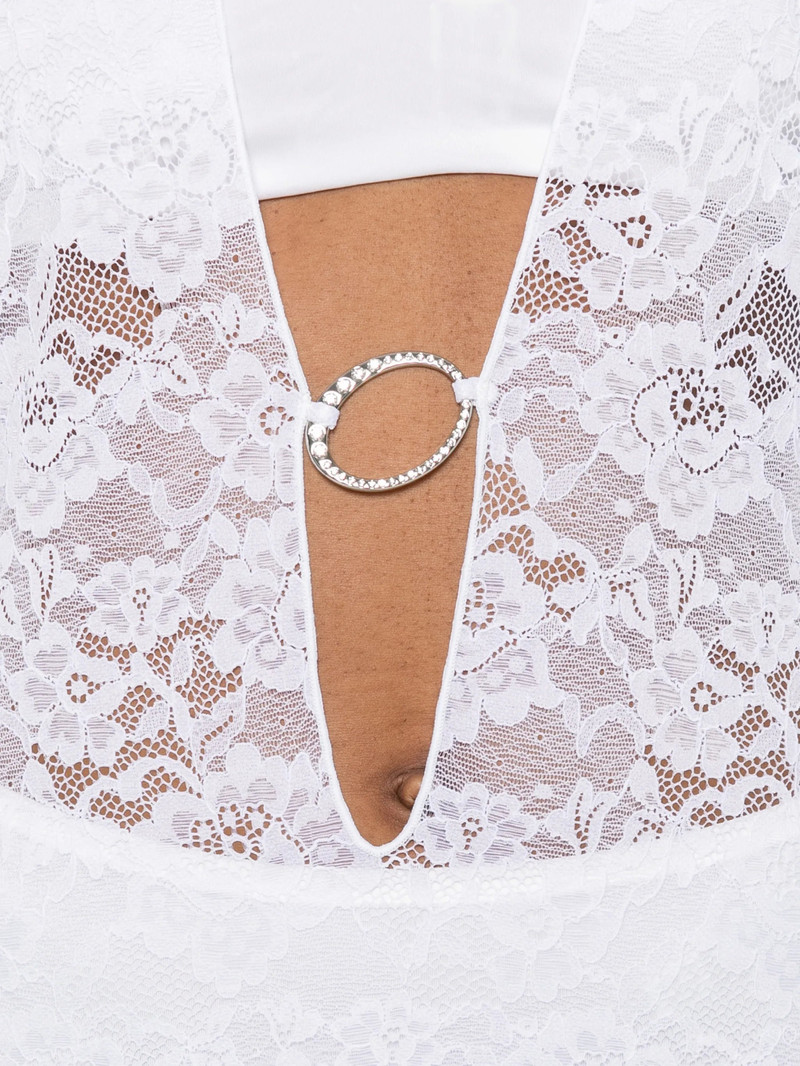Oséree Oséree Lace-embellished V-neck Maxi Dress outlook