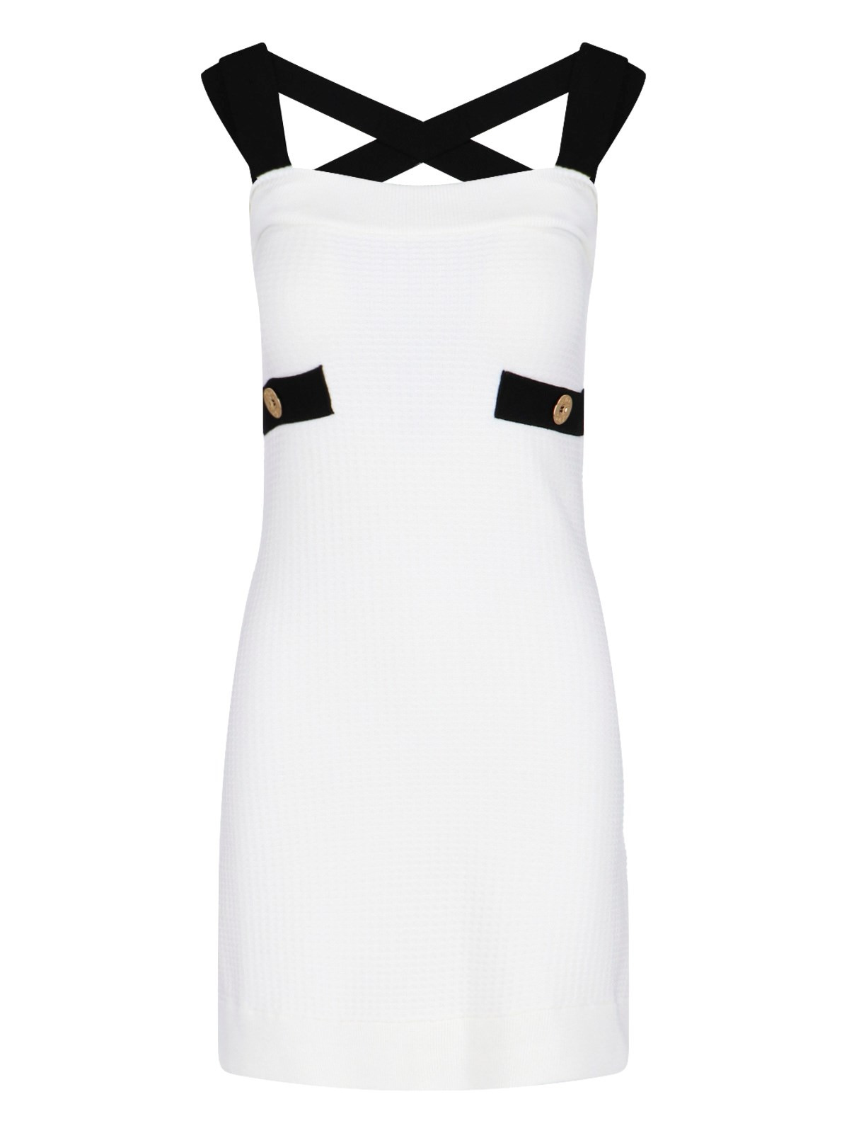 MINI DRESS WITH CONTRASTING DETAILS - 1