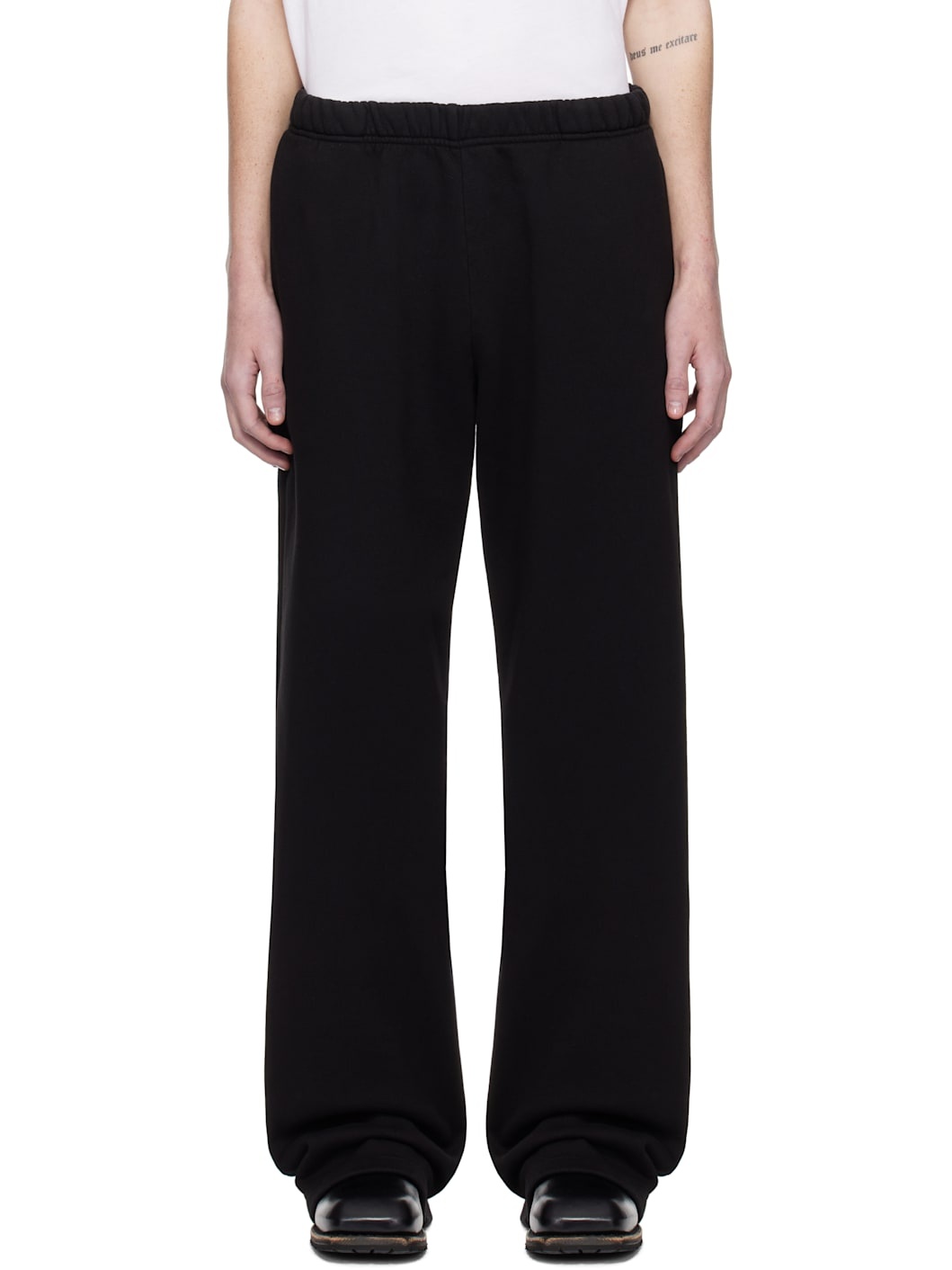 Black Heavyweight Puddle Sweatpants - 1