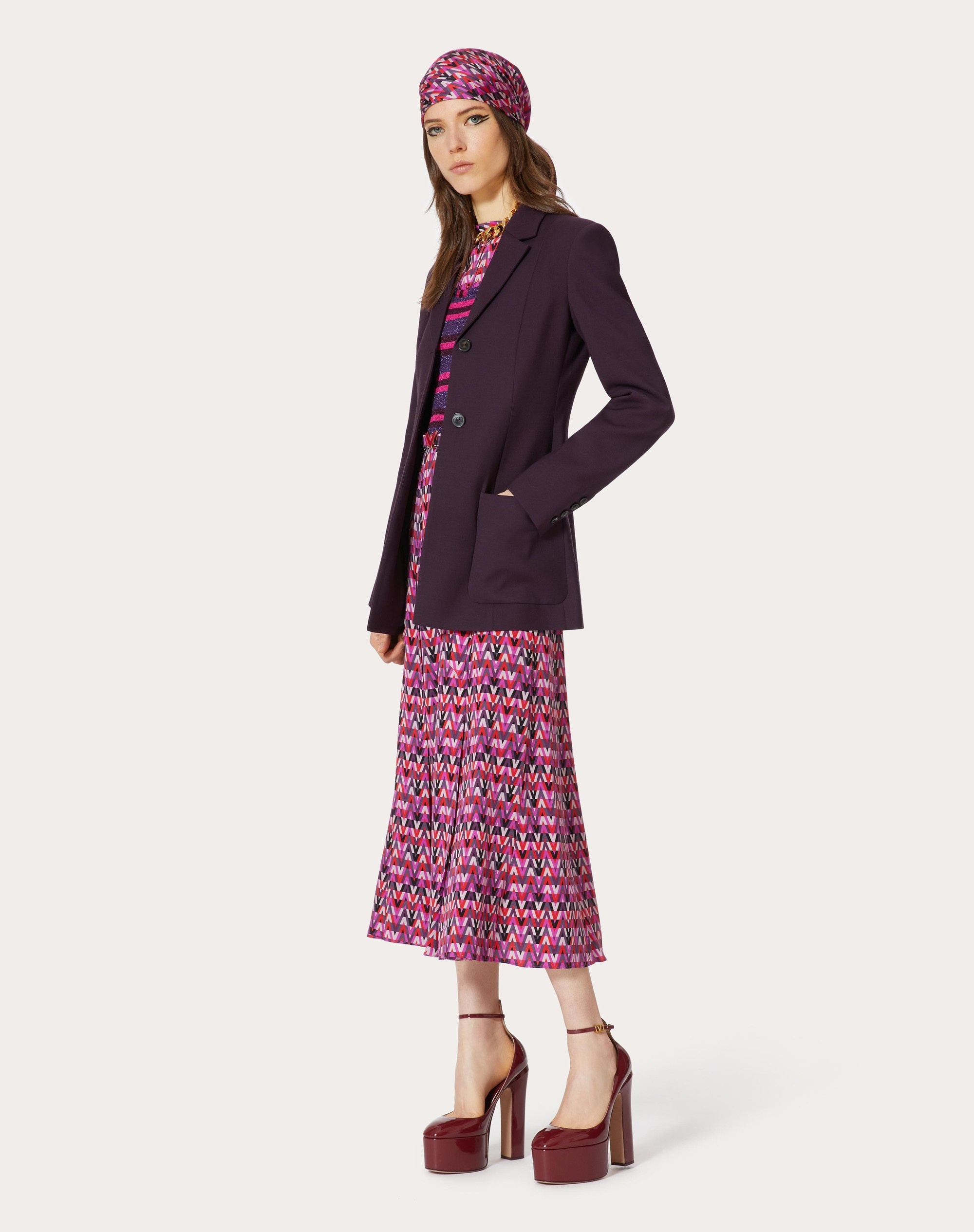 BLAZER IN STRETCH WOOL SILK COUTURE - 2