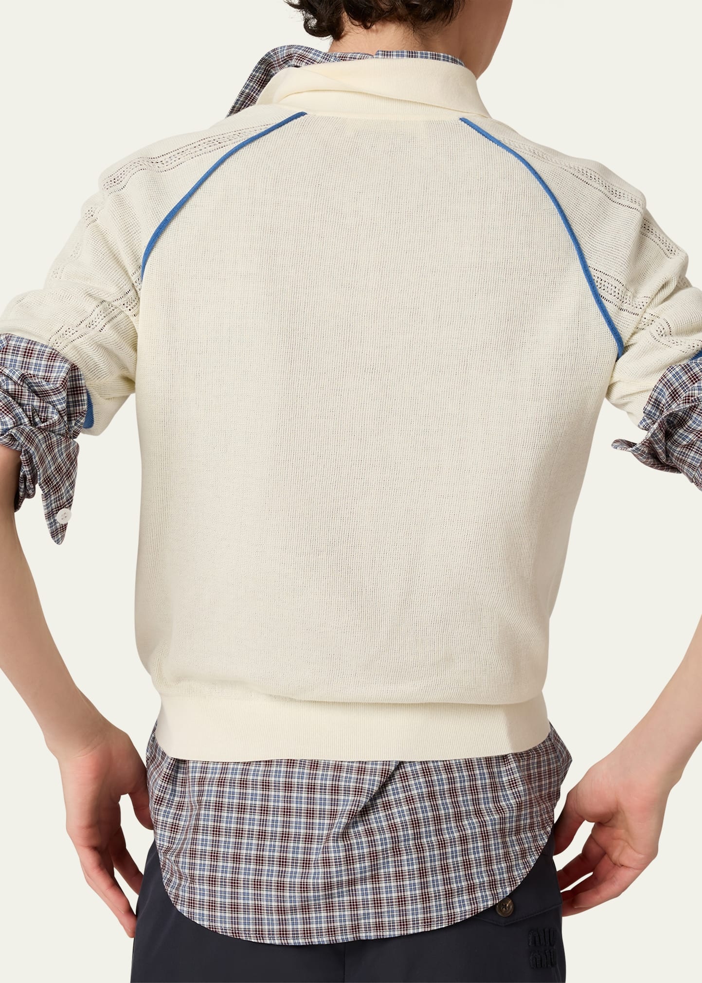 Cotton Piping Short-Sleeve Polo - 2