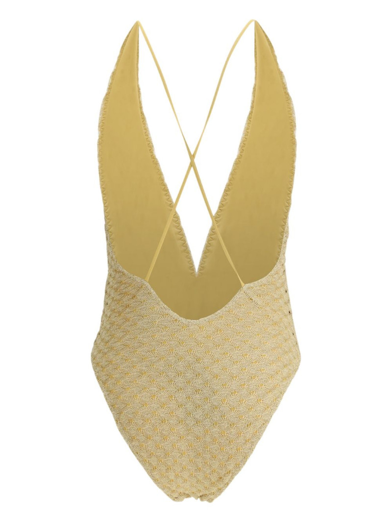 Missoni V-neck criss cross swimsuit outlook