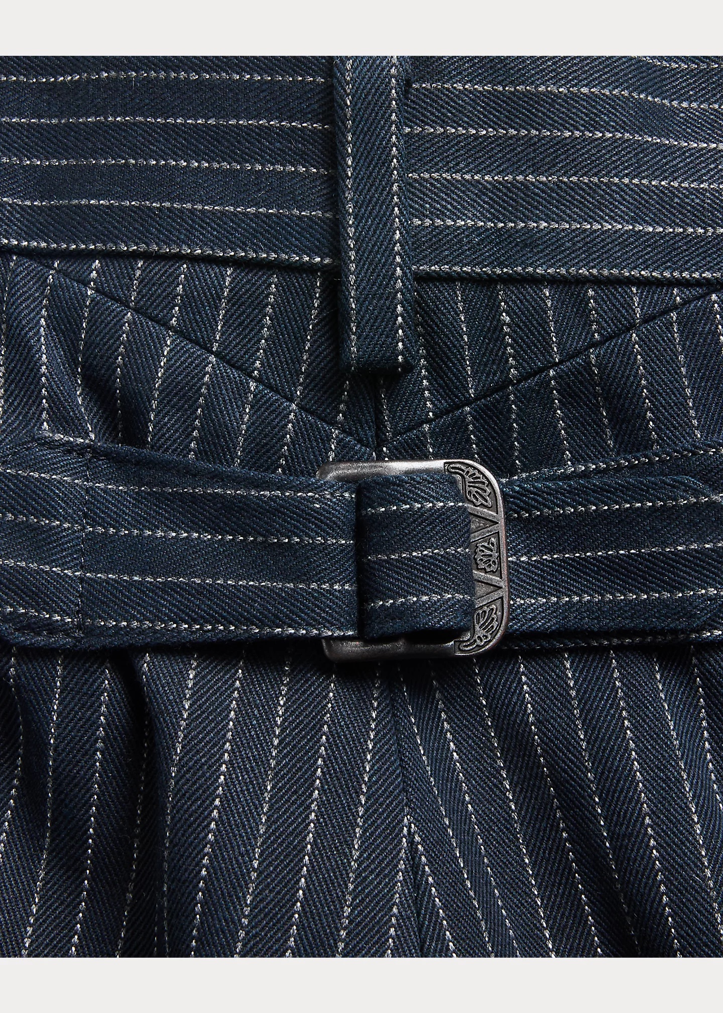 Slim Pinstripe Herringbone Suit Trouser - 6
