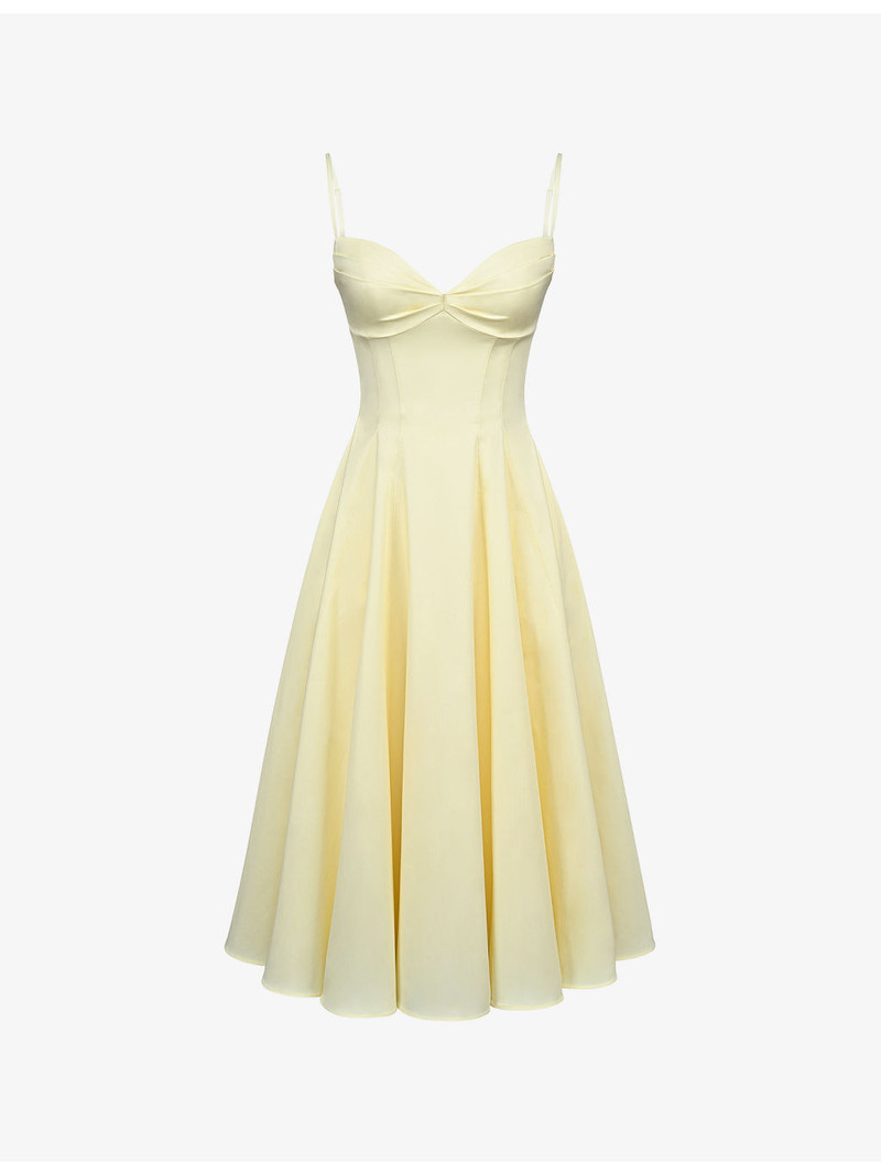 Dahlia Sweetheart-Neck Cotton Midi Dress 1