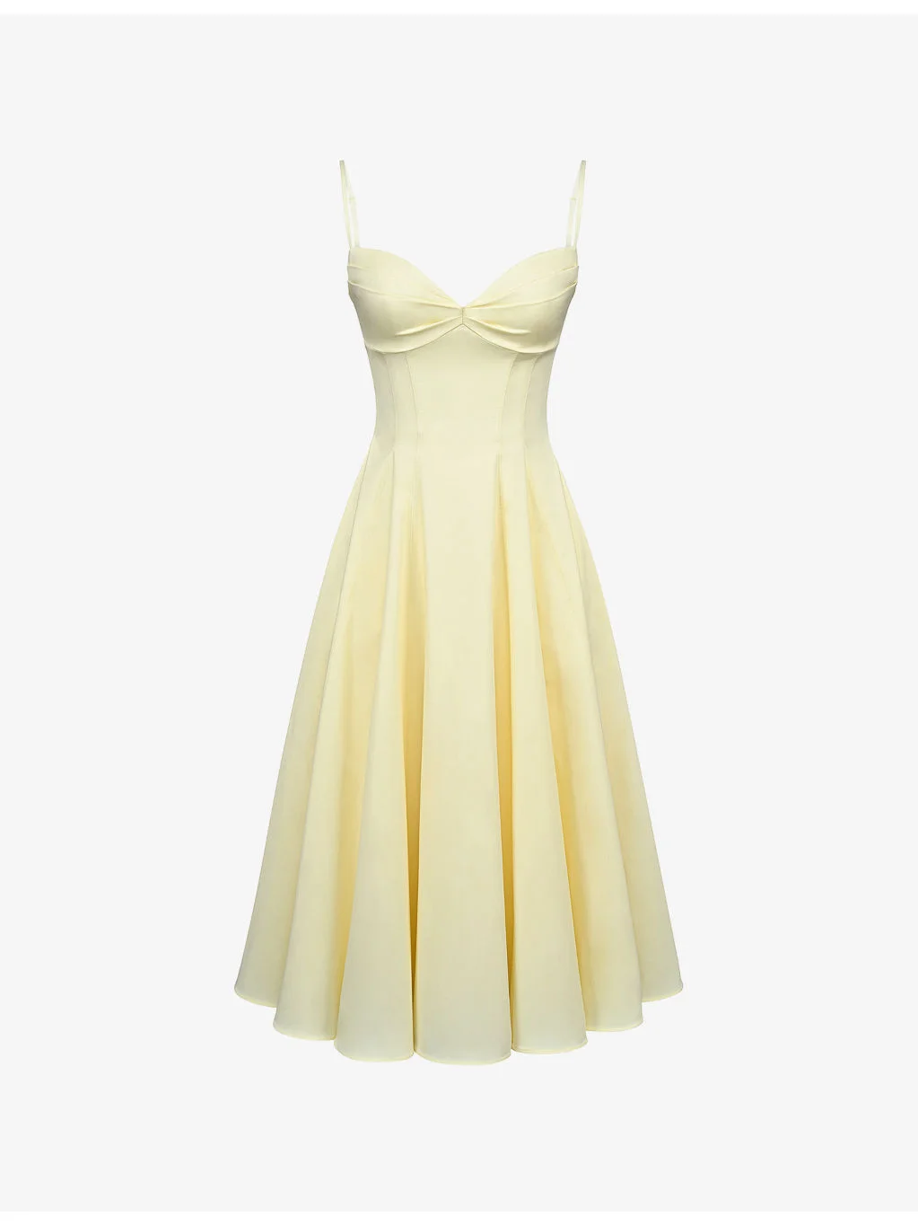Dahlia Sweetheart-Neck Cotton Midi Dress - 1