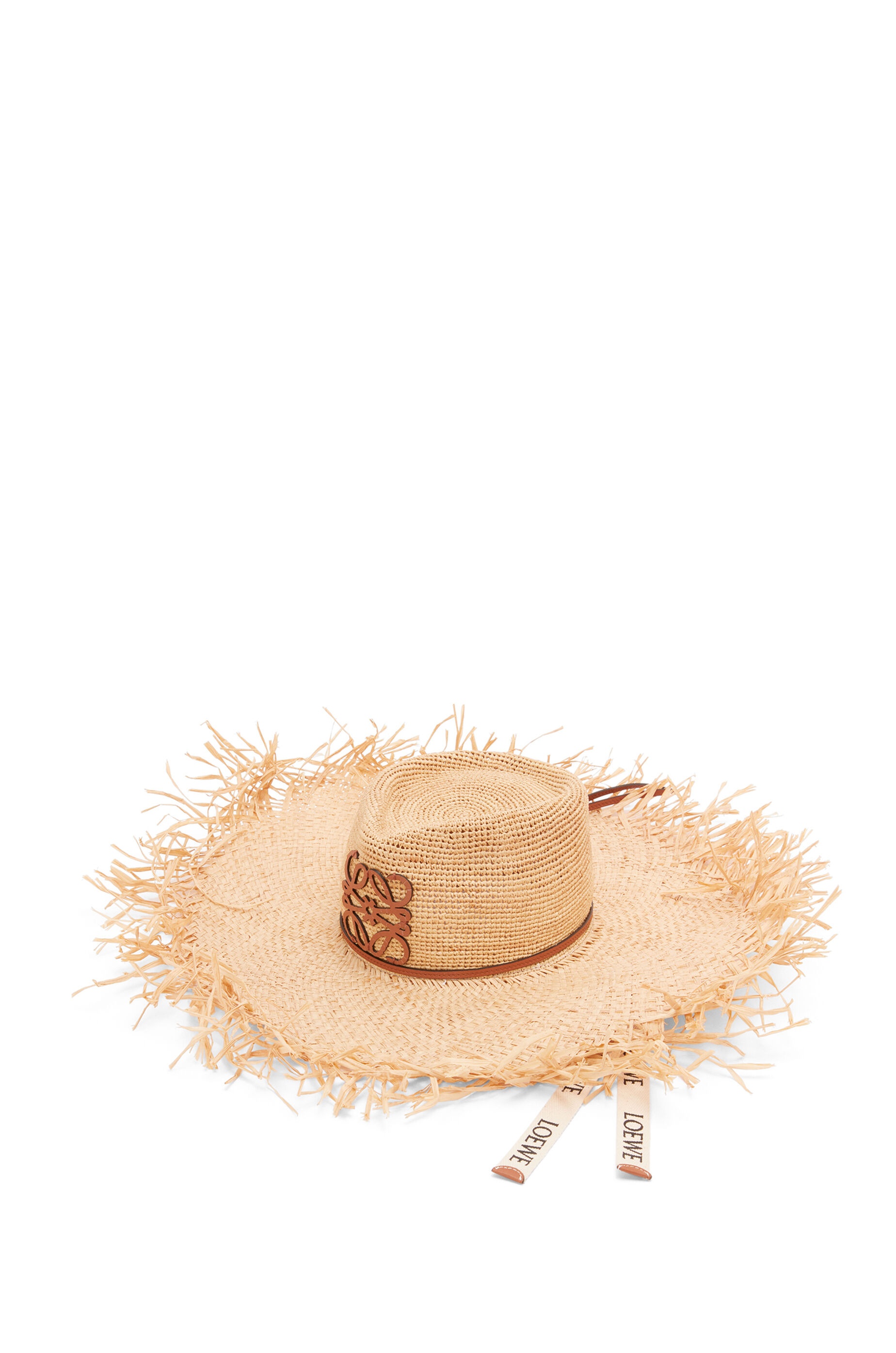 Fringes cowboy hat in raffia and calfskin - 3