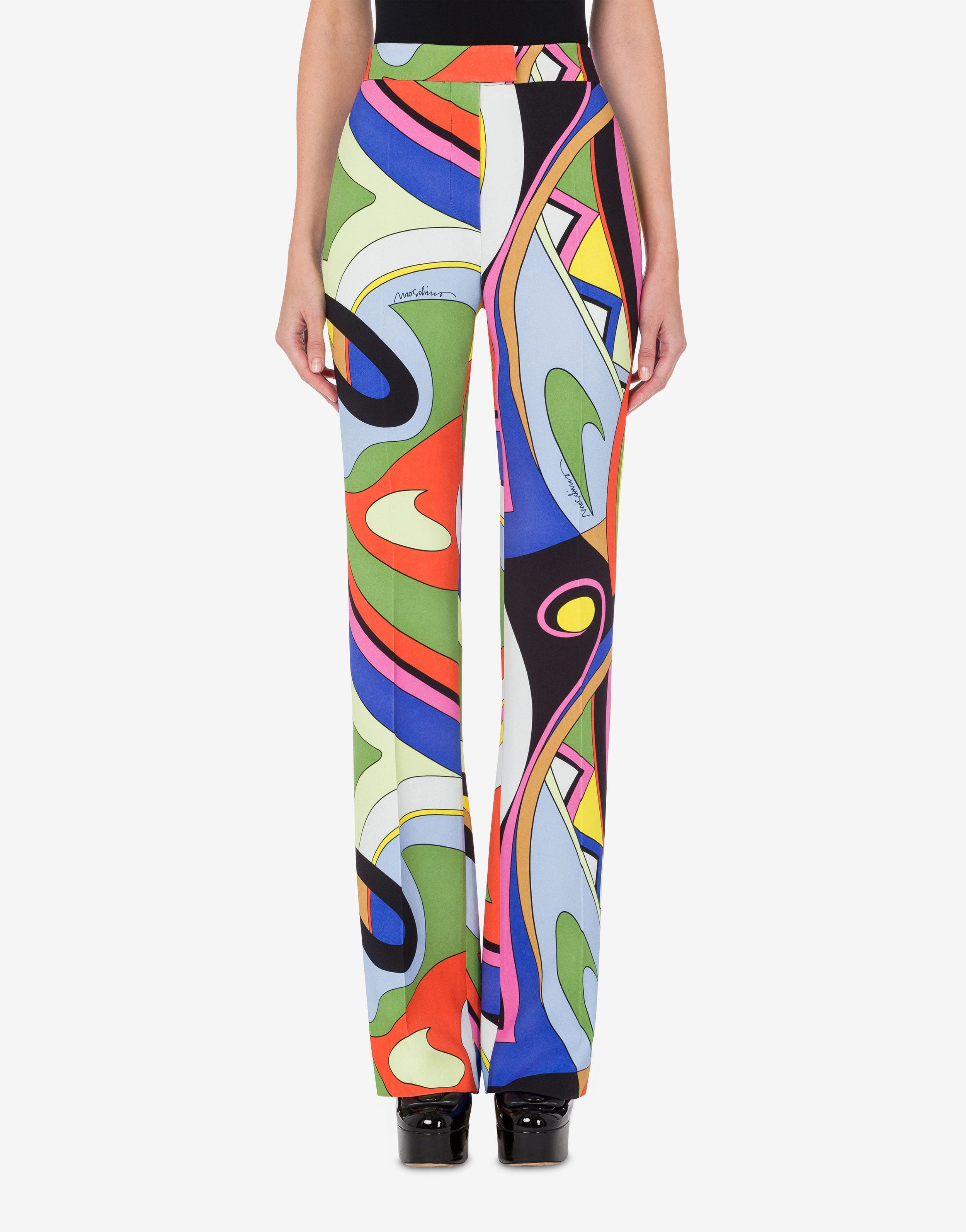 MULTICOLOUR PRINT CADY TROUSERS - 2