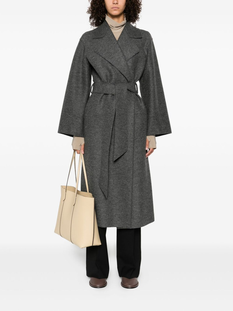 Harris Wharf London belted wool coat outlook