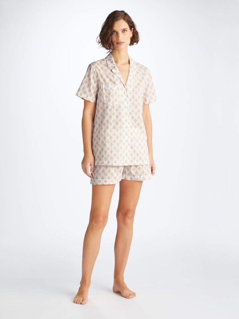 Women's Short Pajamas Nelson 101 Cotton Batiste White 3