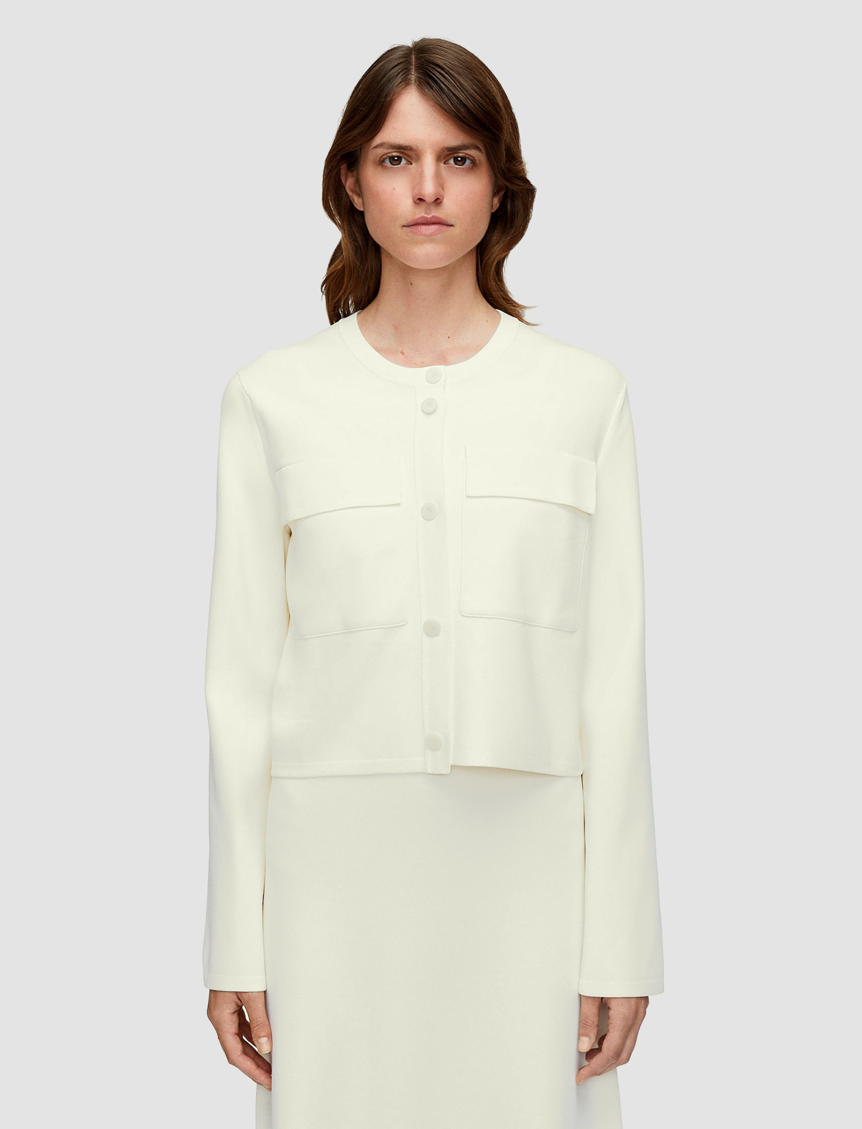 Viscose Knit Stretch Cardigan Jacket - 3