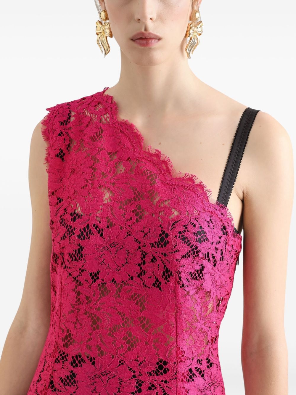 floral-lace mini dress - 4
