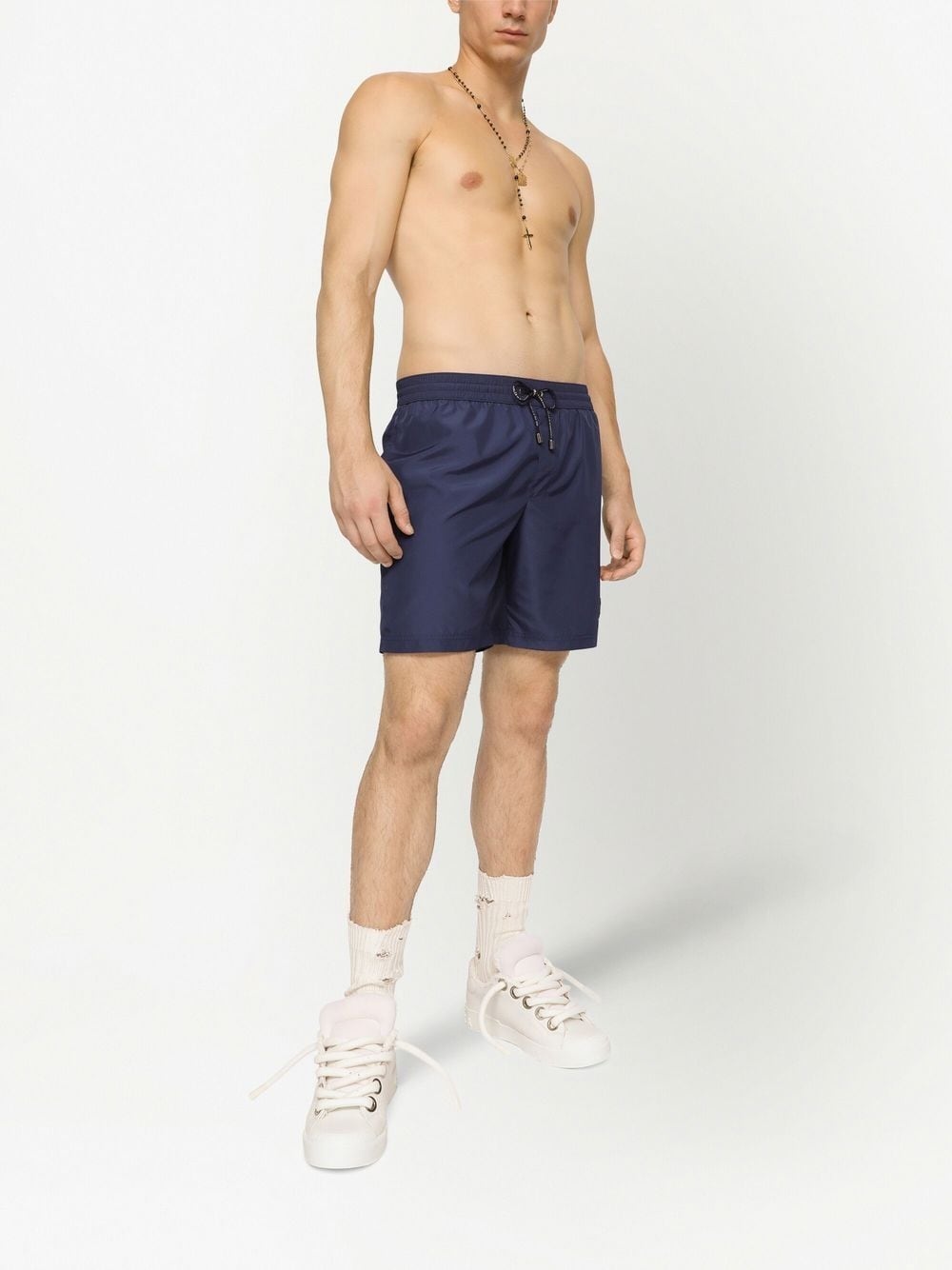 DG Essentials logo-plaque swim shorts - 2