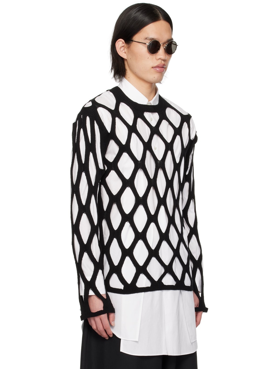 Black Cutout Sweater - 2