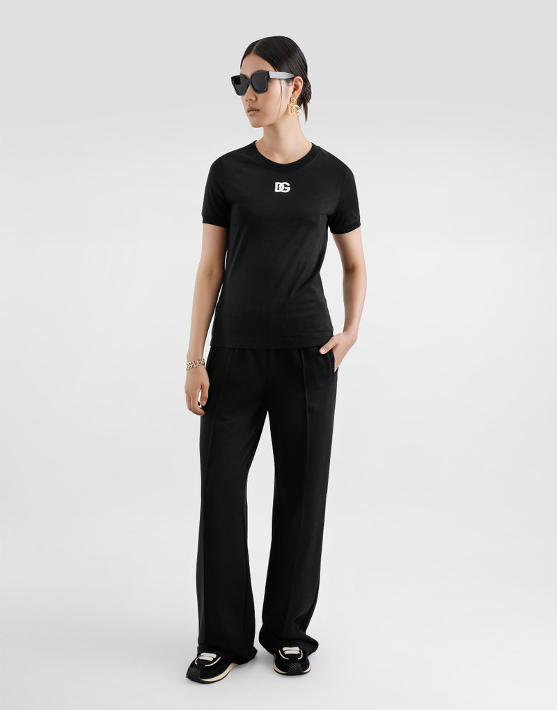 Dolce & Gabbana Jersey T-shirt with DG logo embroidery outlook