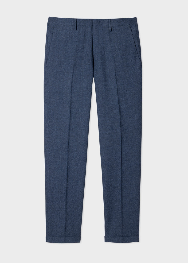 Slate Blue Wool Pants - 1