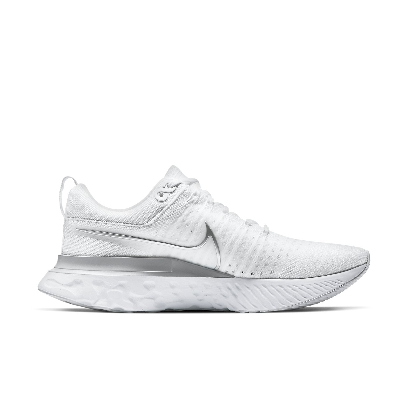 (WMNS) Nike React Infinity Run Flyknit 2 'White Metallic Silver' CT2423-102 - 2