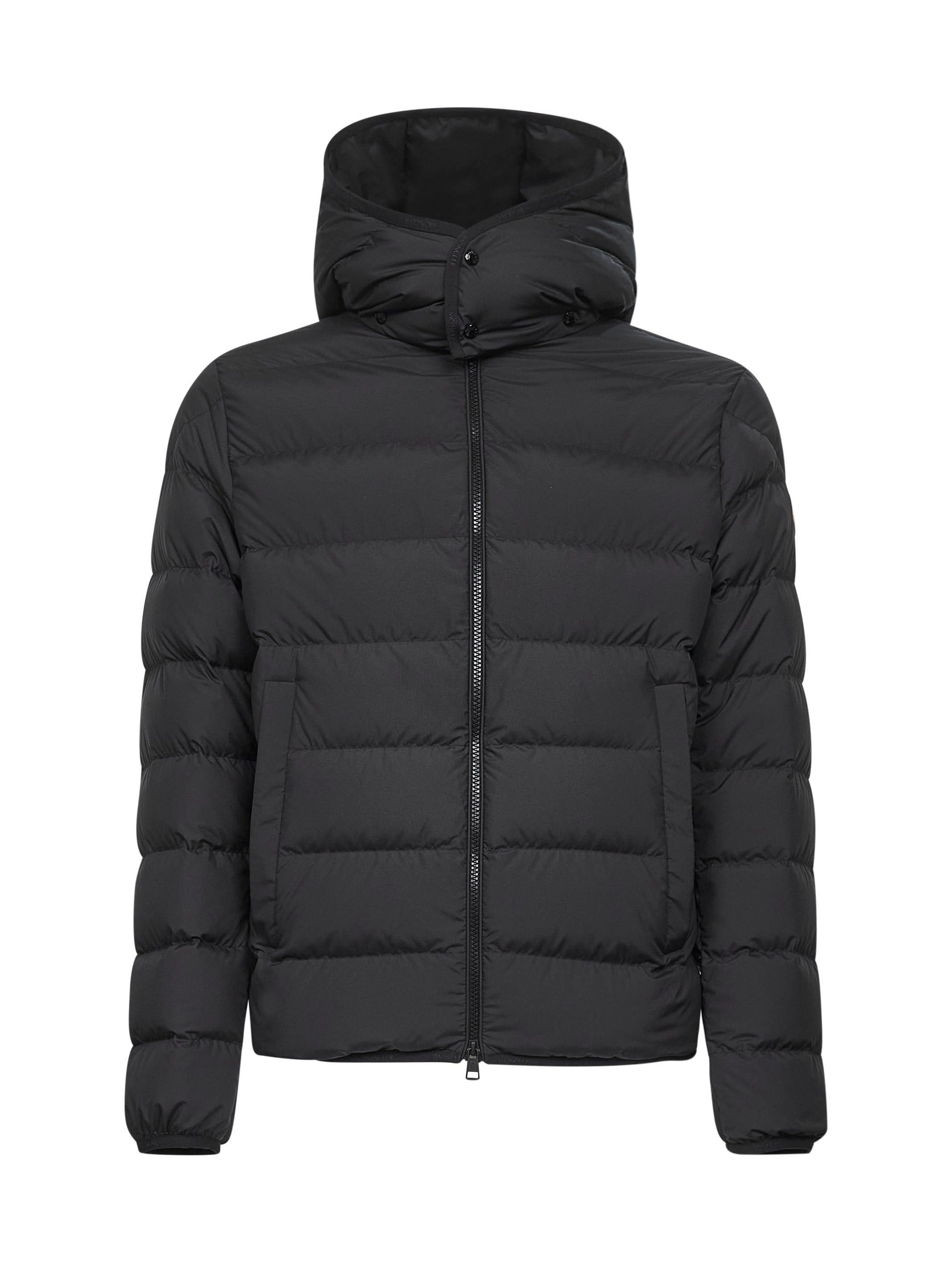 Black Montbrocq short Hhoded down jacket - 1