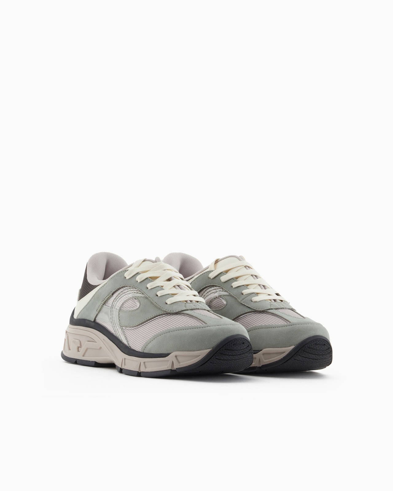 MESH SNEAKERS WITH SUEDE DETAILS - 2