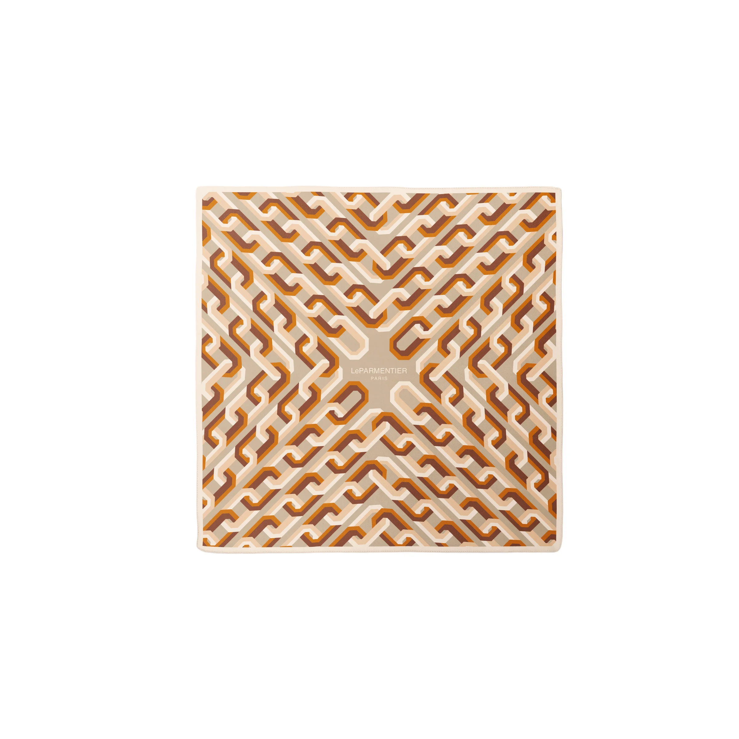Chain Motif Bandana Silk Scarf - 1
