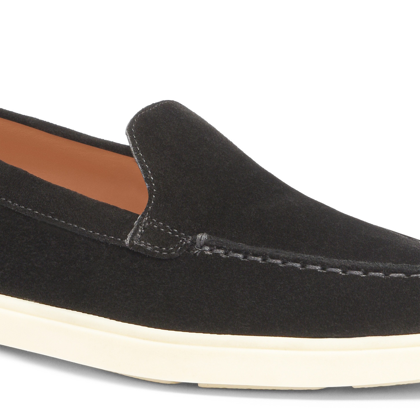 Women's black suede loafer - 5