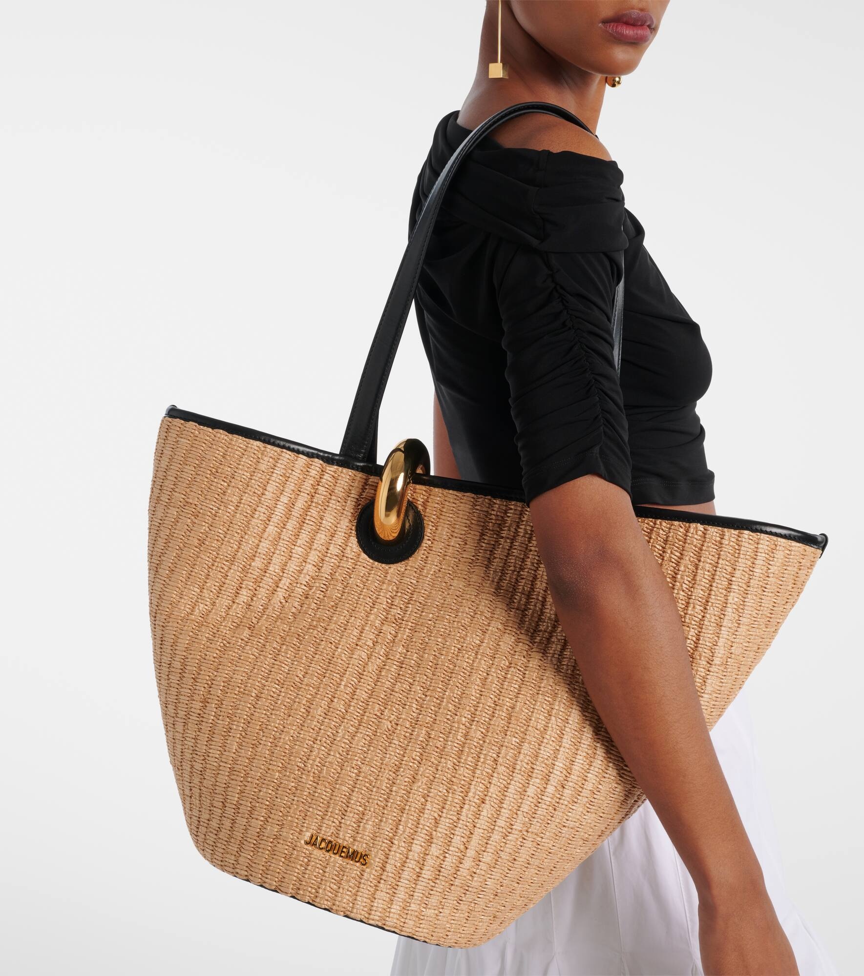 Bambola raffia-effect basket bag - 2