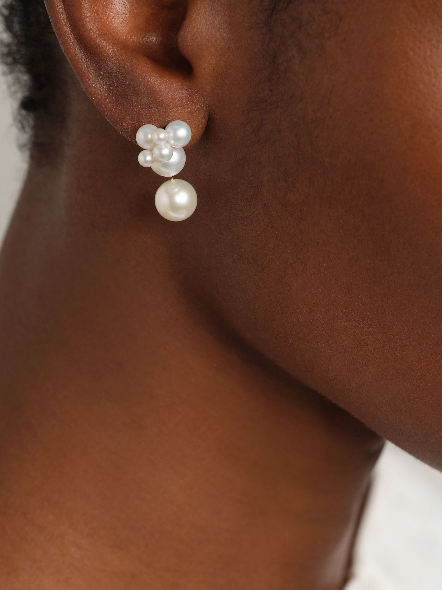 Bisou 14-karat gold pearl earring Gold - 2