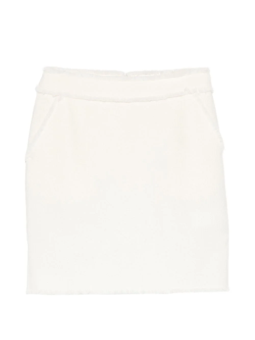 frayed-edge mini skirt - 1