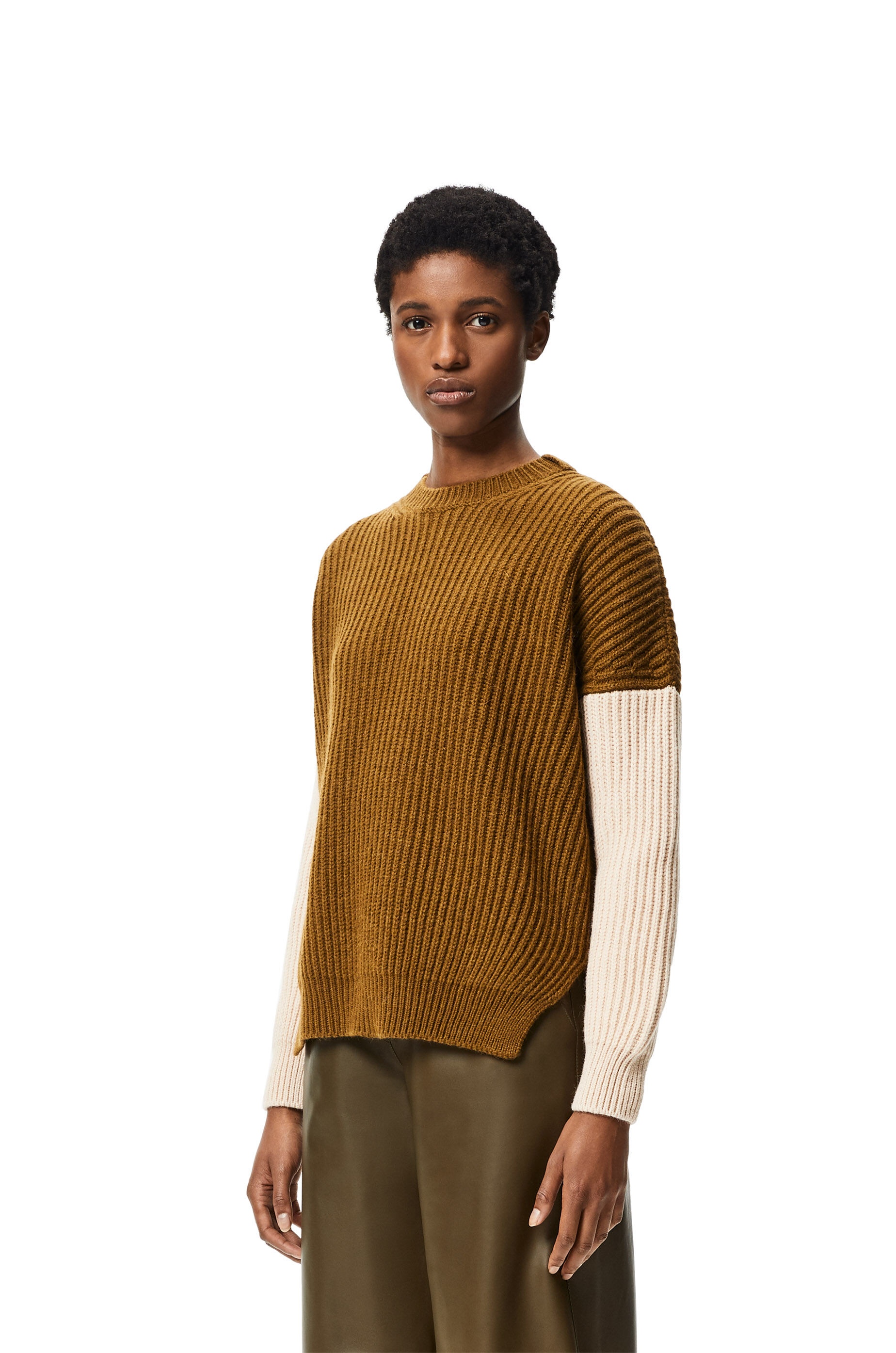 Sweater in ribbed alpaca, polyamide and wool - 3