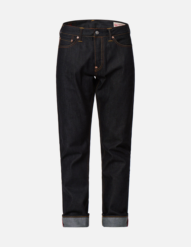 EVISU YELLOW SEAGULL PRINT CARROT-FIT JEANS #2017 outlook