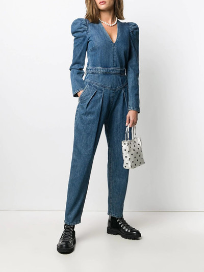 REDValentino belted denim jumpsuit outlook