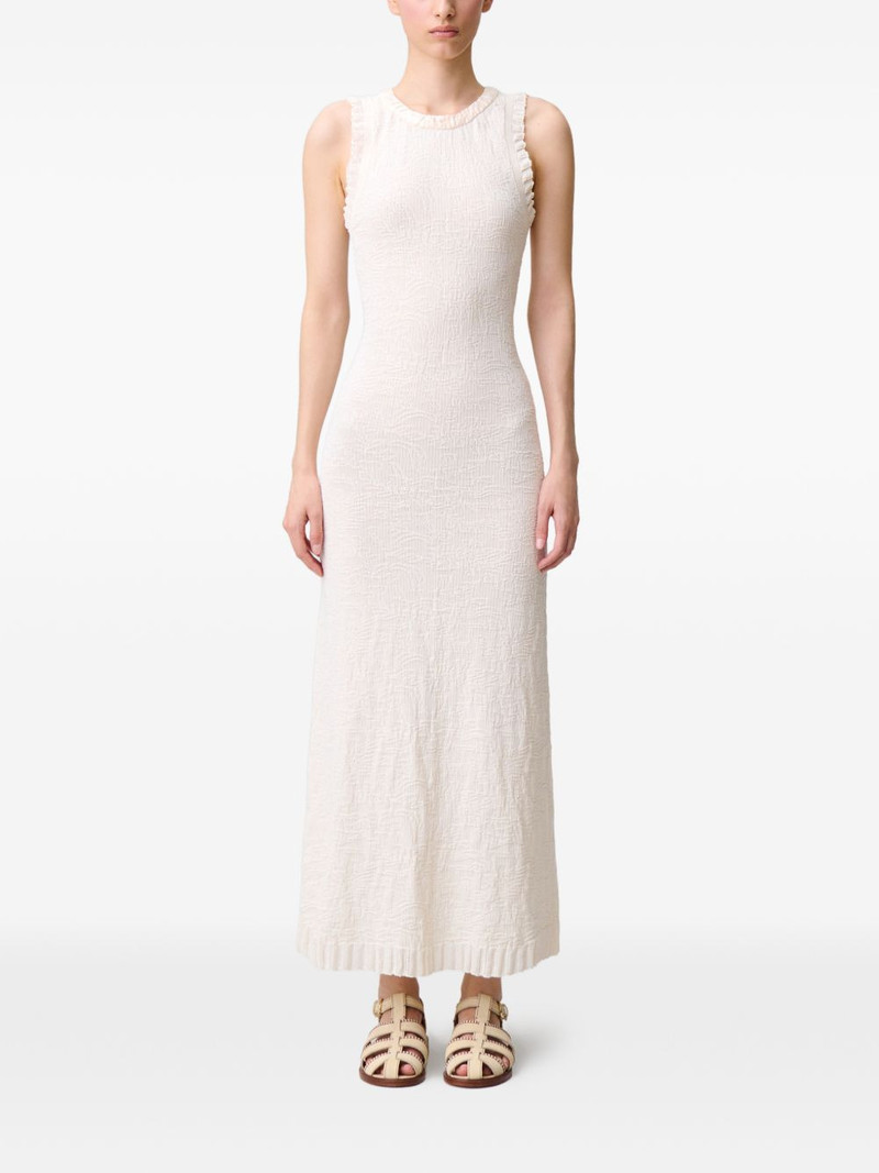 Claudie Pierlot ruffled-trim midi dress outlook