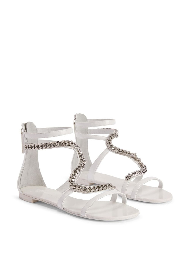 Giuseppe Zanotti Samantha chain-link leather sandals outlook