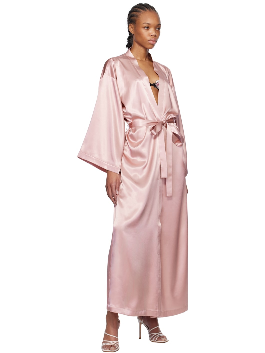 Pink Rhinestone Logo Robe - 4